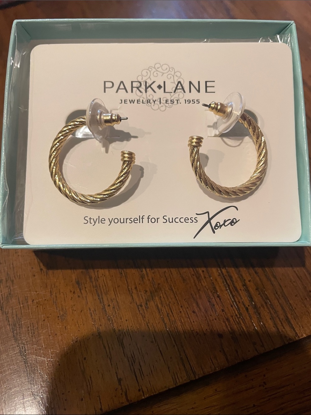New in Box Park Lane Gold Honey Hoops